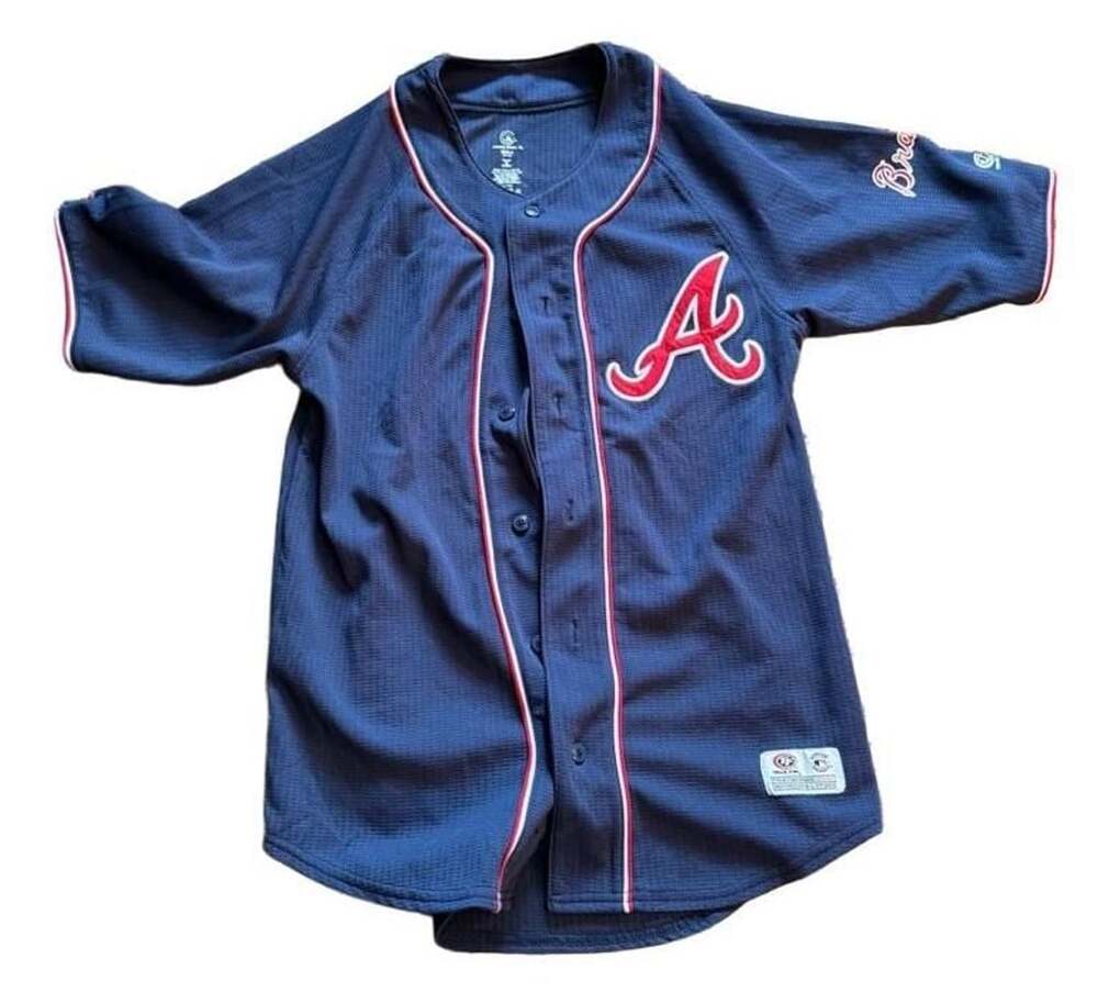 True Fan Atlanta Braves Baseball Jersey Small Blue MLB